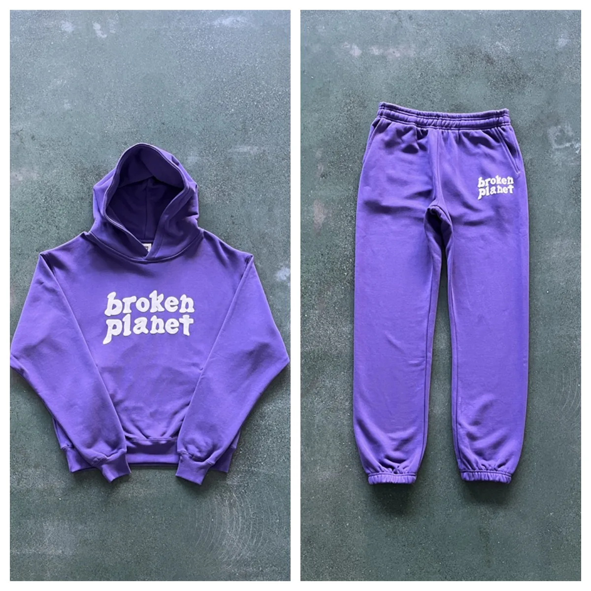 

2023 New Spring and Autumn Hooded Sports Set Thickened Couple Two Piece Windproof Fashion Purple Jogging Set Shopping Set
