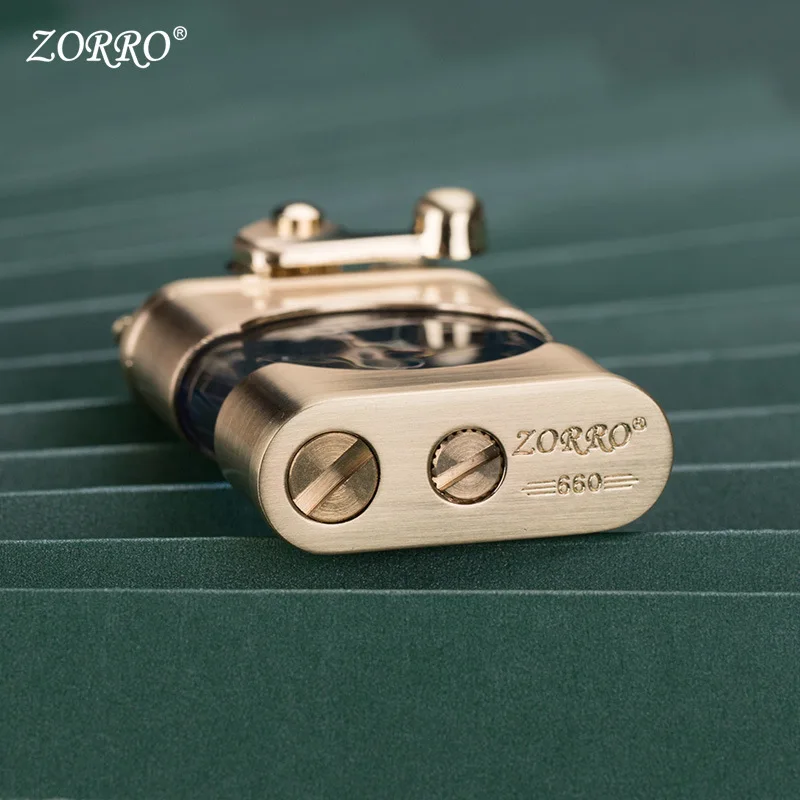 ZORRO новая ветрозащитная металлическая керосиновая Зажигалка прозрачный