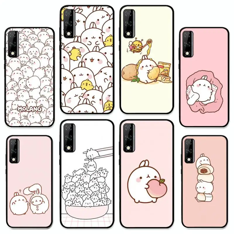 

Kawaii Molang Cartoon Anime cat Phone Case for Huawei Y 6 9 7 5 8s prime 2019 2018 enjoy 7 plus