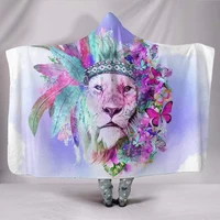 colorful lion butterfly multi colored hippie hooded blanket vegan blanket bright colorful outdoor blanket colorful throw