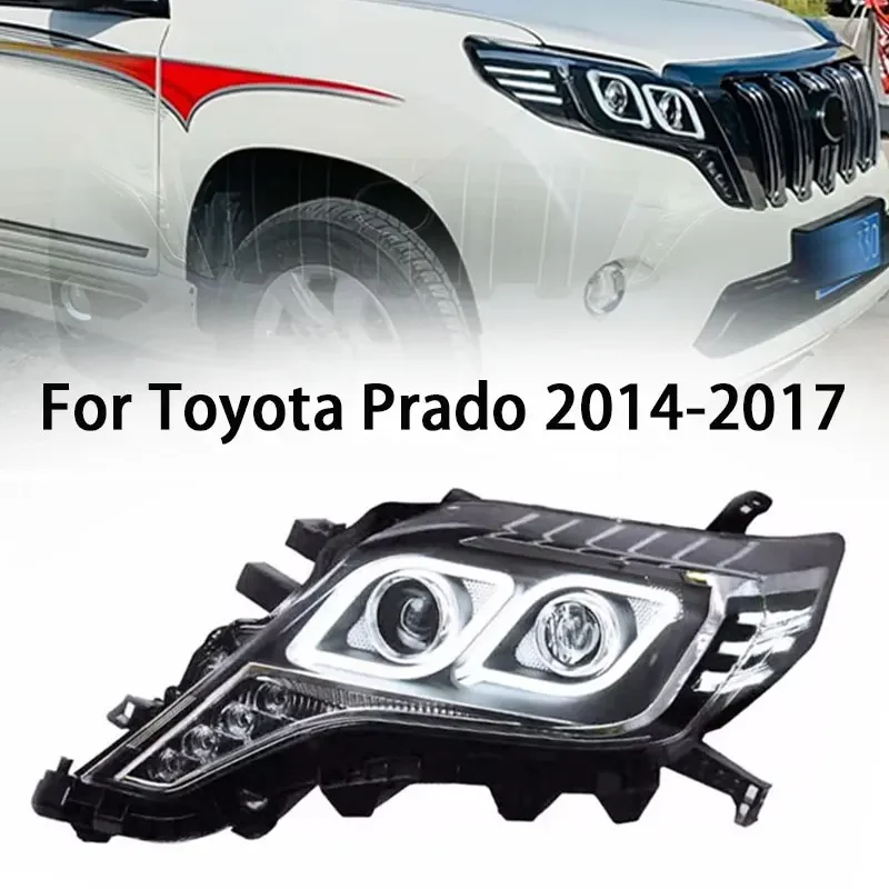 Фото Автомобильные фары для Toyota Prado 2013-2017 Авто автомобильные товары LED DRL Hella Xenon Lens Hella Hid H7 Prado LC150 Автомобильные аксессуары №1