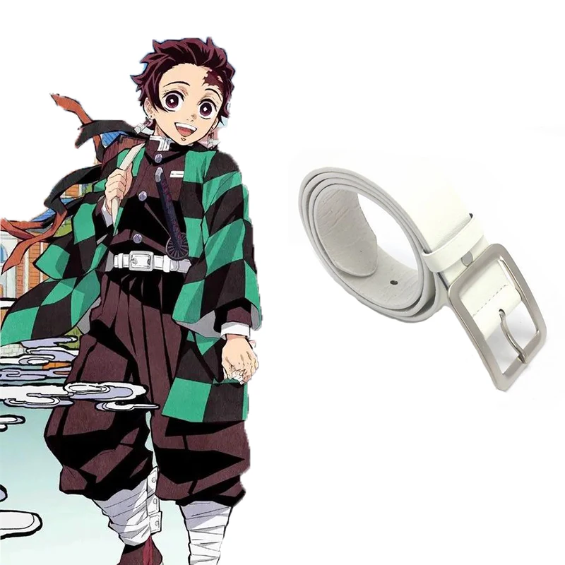 

Demon Slayer Cosplay Costume Belt Kimetsu no Yaiba Kamado Tanjirou White Waist Belt Waistband Cosplay Costume Accessories