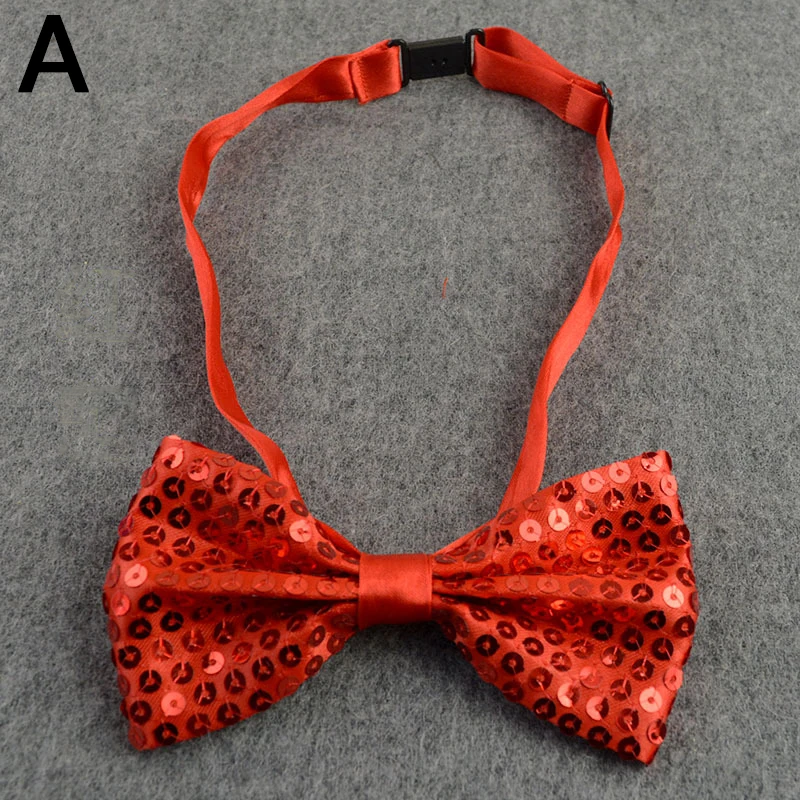 

1PC Adjustable Stage Performance Sequins Bowtie Paillette Colorful Wear Props Team Dance Bowknot Fashion Wedding Party Supplies