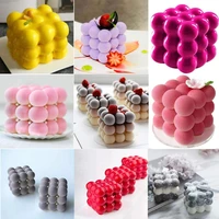 6 cavity easy demoulding silicone resin cube candles molds 3d wax soap mould cake dessert chocolate baking pastry tools