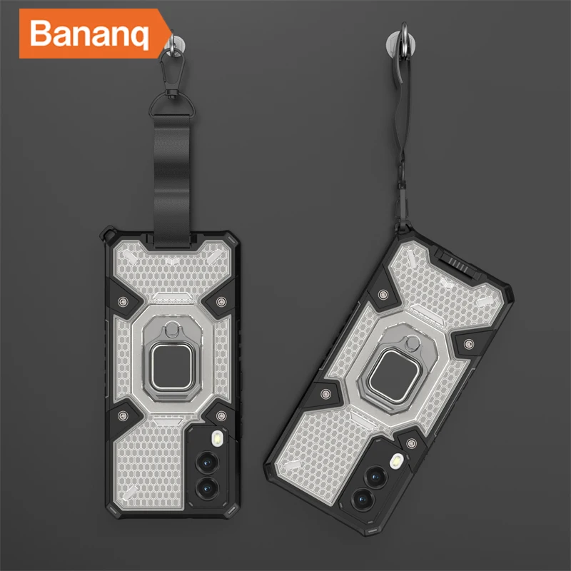 

Bananq Space Capsule Shockproof Case For VIVO Y20 Y21 Y30 Y730Y21S Y33S V21E 5G X70 IQOO 8 Pro Plus Z5 Neo 5 Ring Stand Cover