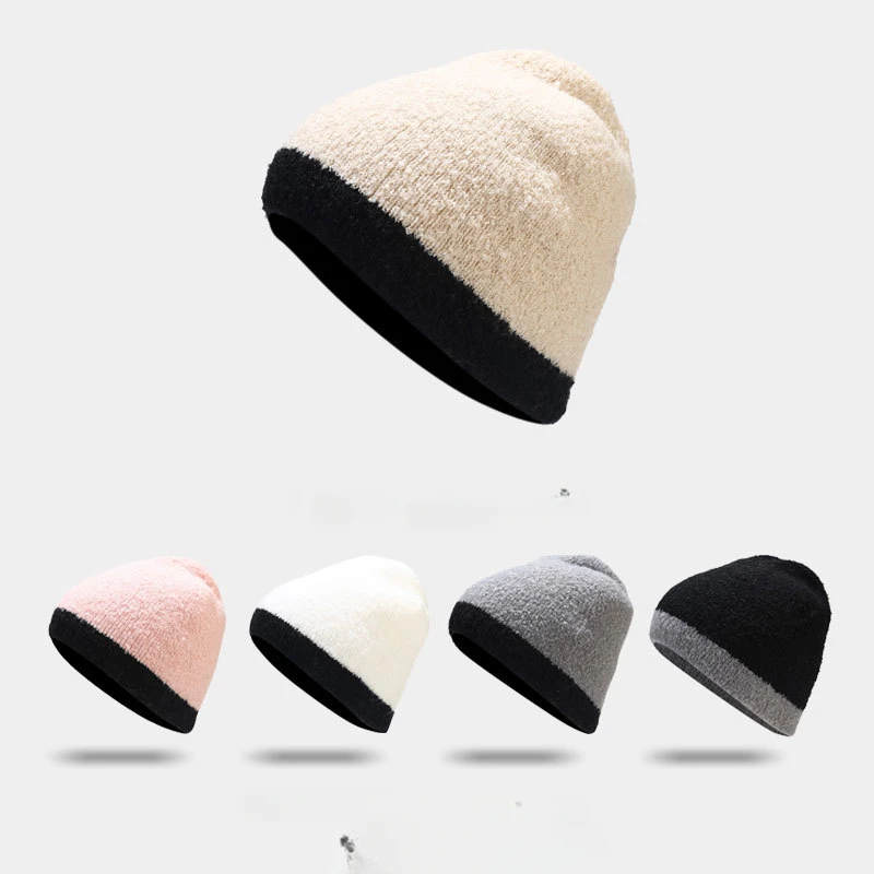 

Женские вязаные шапки, зимние теплые облегающие шапки, мужские шапки, теплые облегающие шапки, осенне-зимние эластичные шапки для девочек, облегающие шапки, шапка в подарок