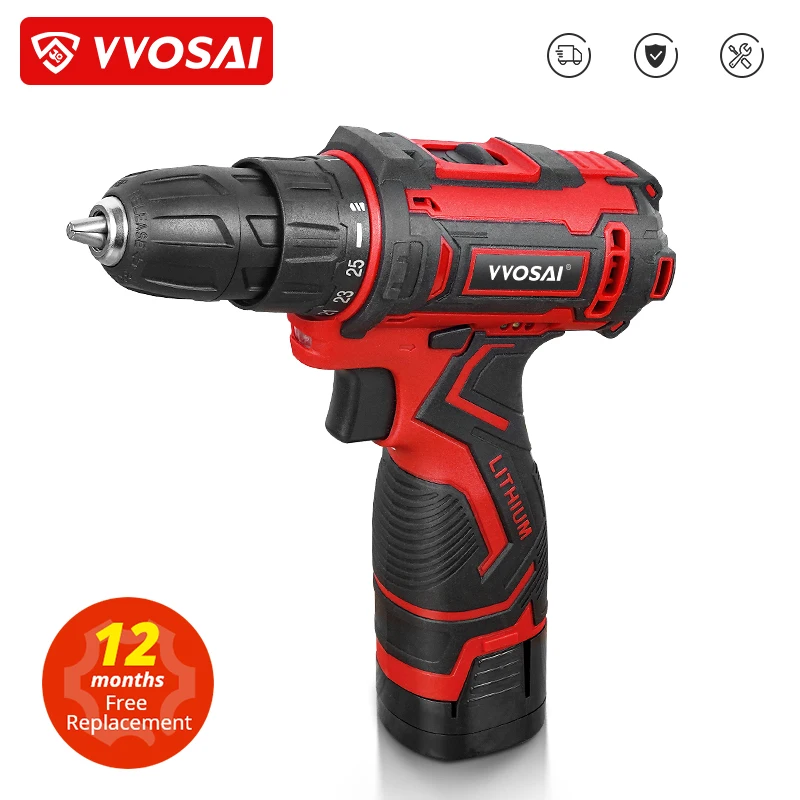 VVOSAI 16V Беспроводная Дрель электрическая отвертка мини беспроводной драйвер питания DC литий-ионный аккумулятор 3/8 дюйма VVOSAI 16V Беспроводная Дрель электрическая отвертка мини беспроводной драйвер питания DC литий-ионный аккумулятор 3/8 дюйма