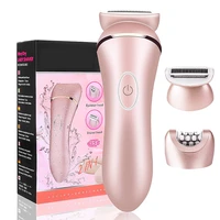 2 in 1 electric shaver bikini trimmer for women portable waterproof epilator for body hair remover legs underarms armpit arms