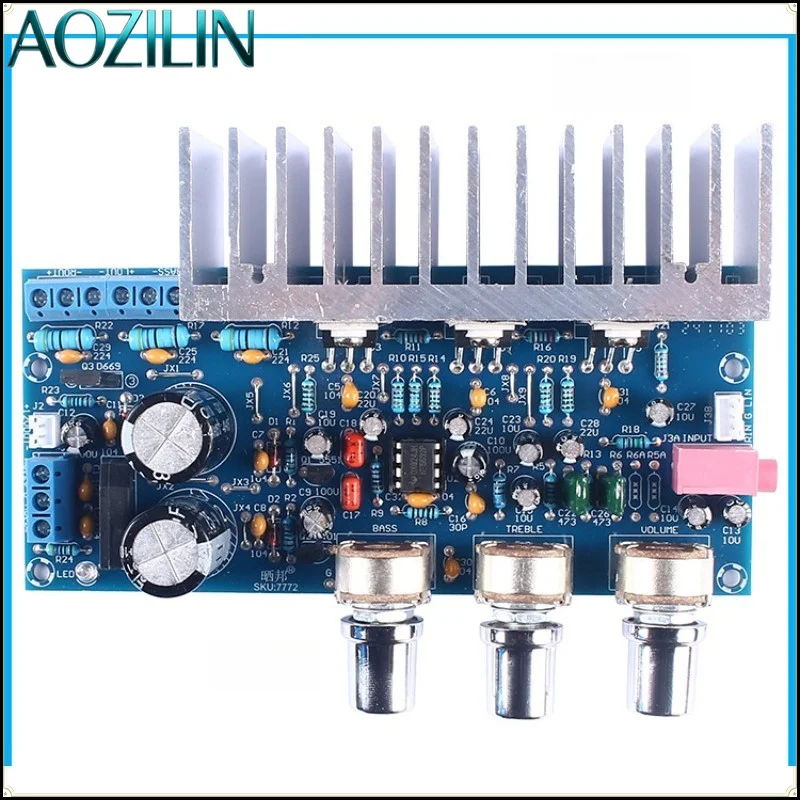 Фото Плата усилителя сабвуфера AOZILIN 2.1-канальная TDA2050+TDA2030, готовая плата усилителя мощности Hi-Fi аудио №5