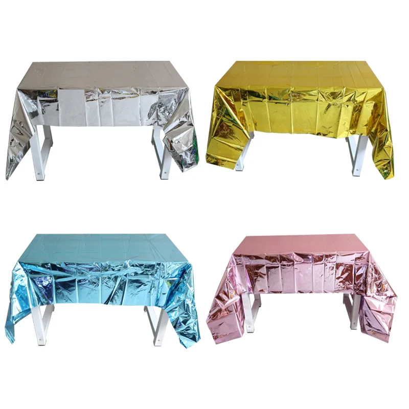 Розовая одноразовая прокладка на стол из пластика с точечным узором 274*137 см для украшения детской и взрослой вечеринки, свадьбы, детского сада.