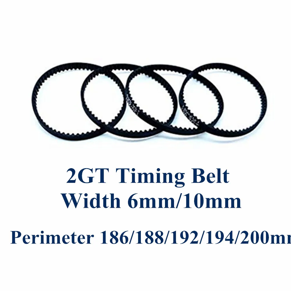 

5pieces 2GT Timing Belt Pitch Length 172 180 186 188 190 192 194 200 208 220 228 Width 6mm Closed-loop GT2 Synchronous Belts