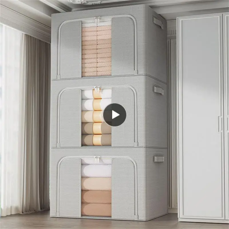 

Dark Gray Convenient Cleaning Single Window Storage Box White Bainer Box Folding For Easy Storage Storage Box Home Supplies