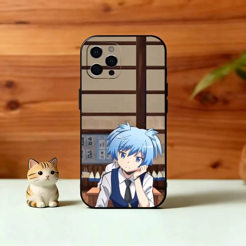 Фото Чехол для телефона Assassination Classroom Nagisa для iPhone 17, 16, 15, 14, 13, 12, 11 Plus, Pro Max и других моделей, мягкий черный чехол №4