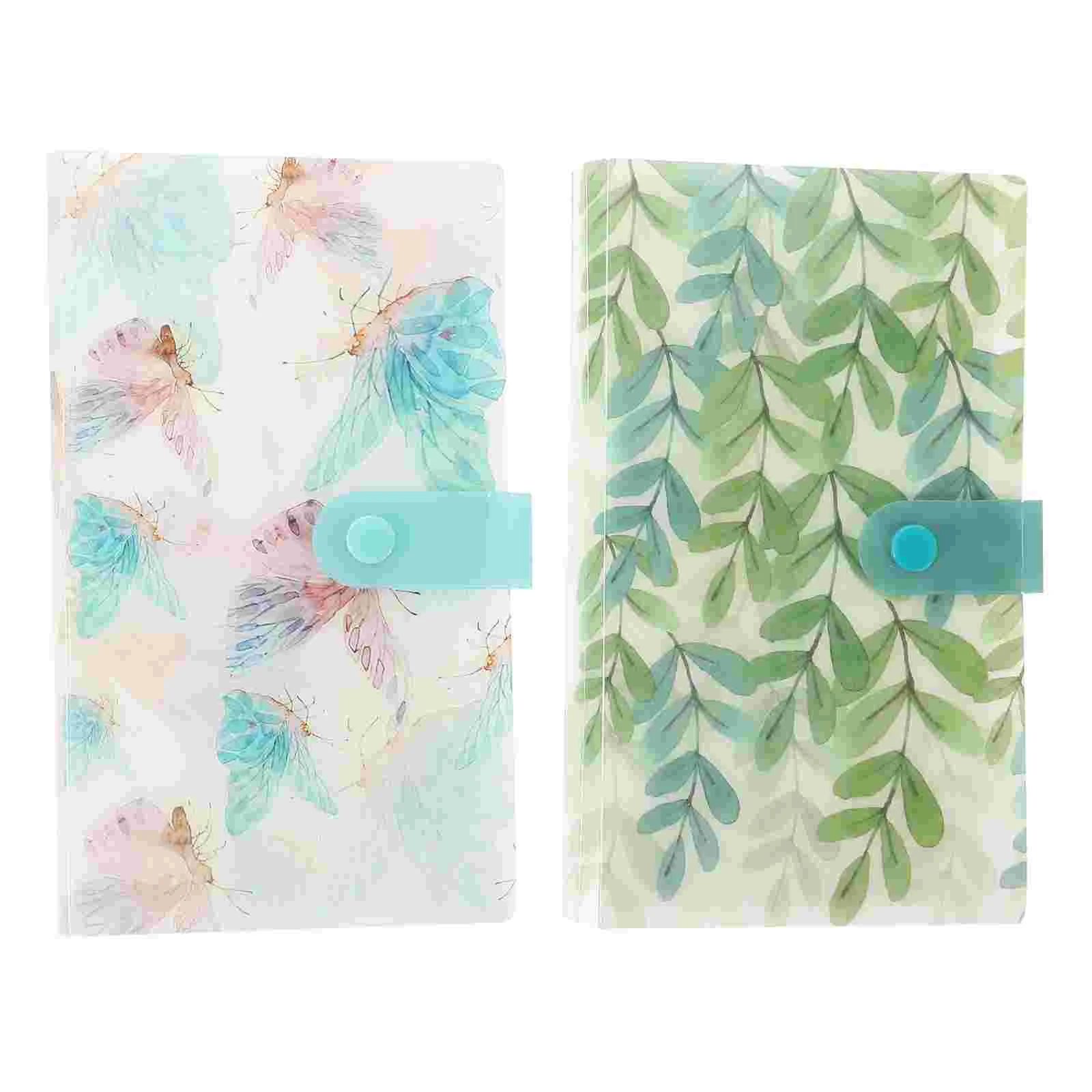 

2Pcs Commemorative Card Holder Business Cards Organizer Small Cards Storage Album Business Card Holder