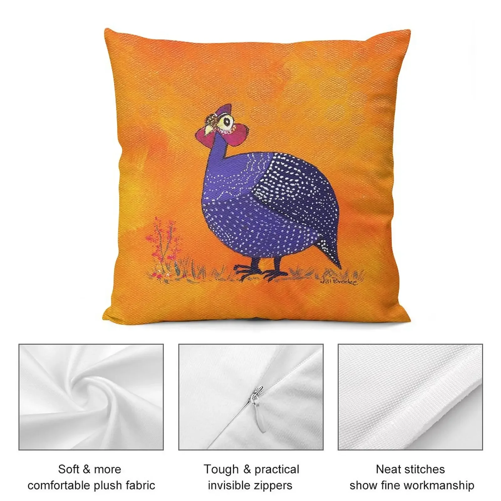 Декоративная подушка Gussie the Guinea Fowl рождественские украшения 2025 декоративная