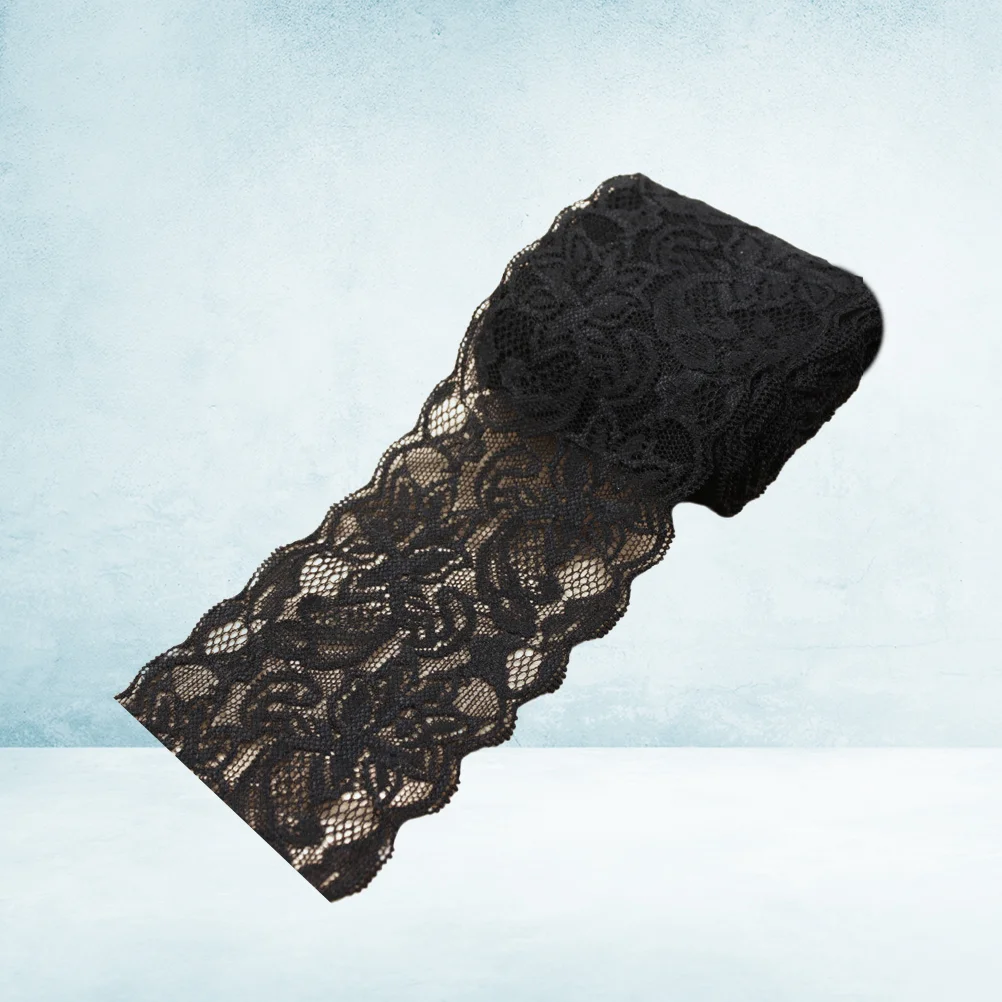 

Lace Ribbon Trim Elastic Vintage Sewing Fabric Stretchy Thick Craft Decorative Wide Floral Black Stretch Cream Trimming Designer
