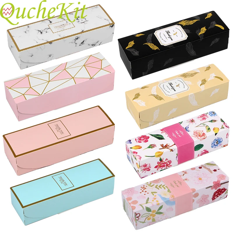 Black Plume Paper Packaging Boxes Chirstmas Thank You Cake Chocolate Paper Boxes