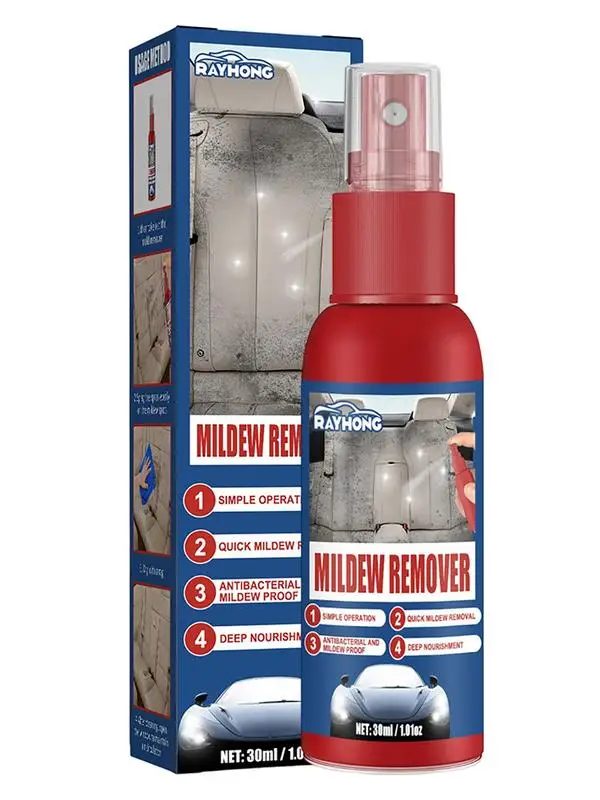 

30ml Car Interior Cleaner Car Mildews Remover Auto Seat Foot Mats Headliner Mold Removal Cleaning Agent Maintenance Spray