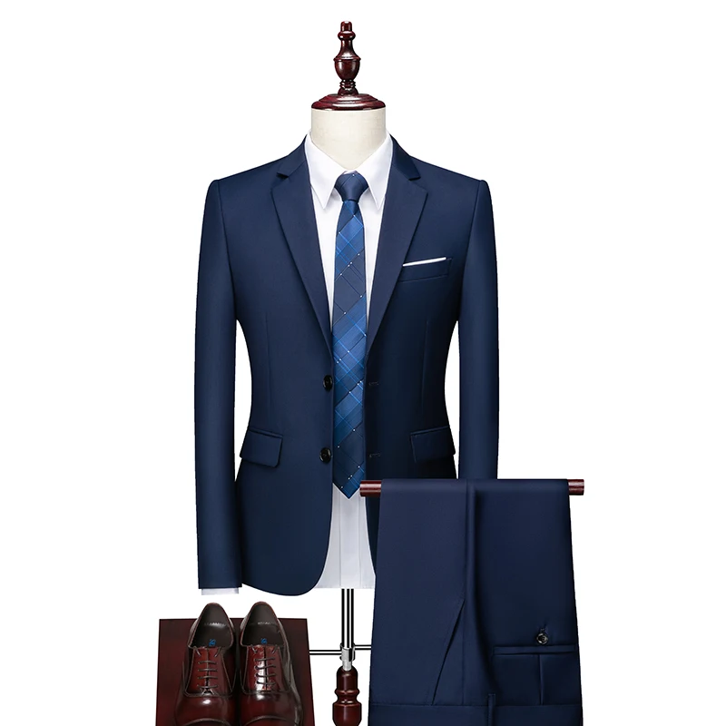 

6XL ( Jacket + Pants ) Men's Suit Jacket with Pant Candy Colors Slim Fit Formal Business Work Wedding Stage Tuxedo Groomsman
