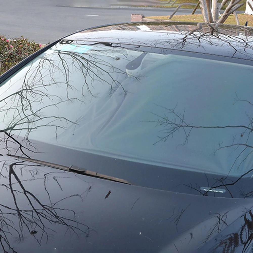 

Автомобильный солнцезащитный козырек на лобовое стекло Защита от УФ-лучей защитный козырек чехол на лобовое стекло автомобиля Черный аксе...