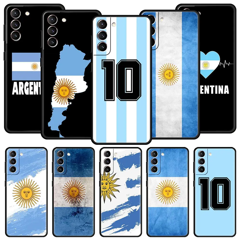 

Мягкий чехол с флагом Аргентины для Samsung Galaxy S22 S21 S20 FE Ultra 5G S10 S10E S9 S8 Plus Note 10 20