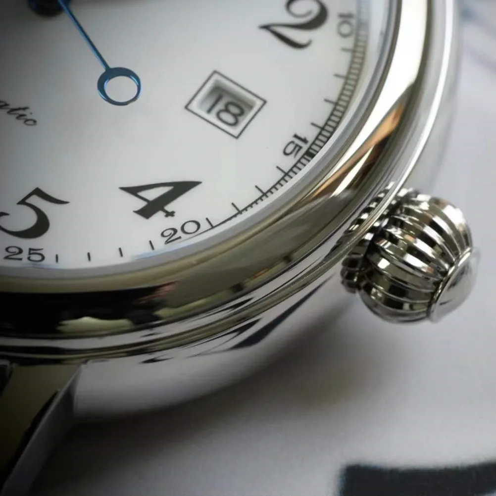 FARASUTE мужские автоматические часы 40 мм роскошные ретро механические наручные с