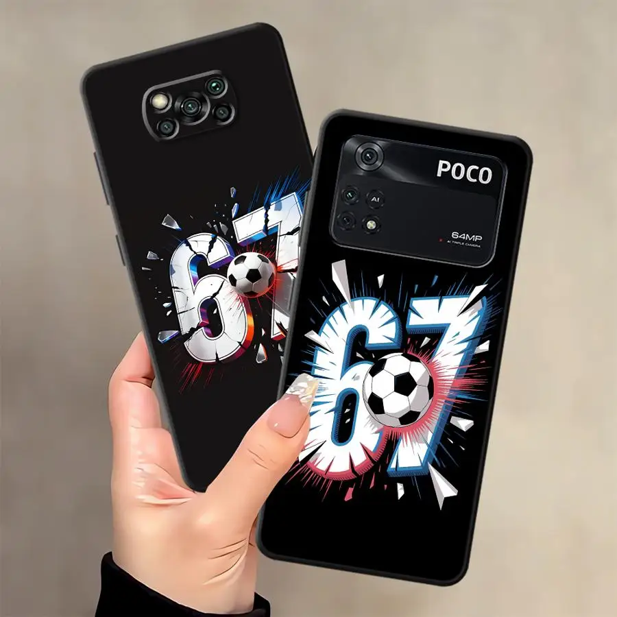 Фото Чехол-накладка для телефона Xiaomi Poco F8 C71 C50 X3 X4 X5 X7 Pro C61 M5 M3 M4 M7 C75 F3 F1 с футбольным номером 67 №4