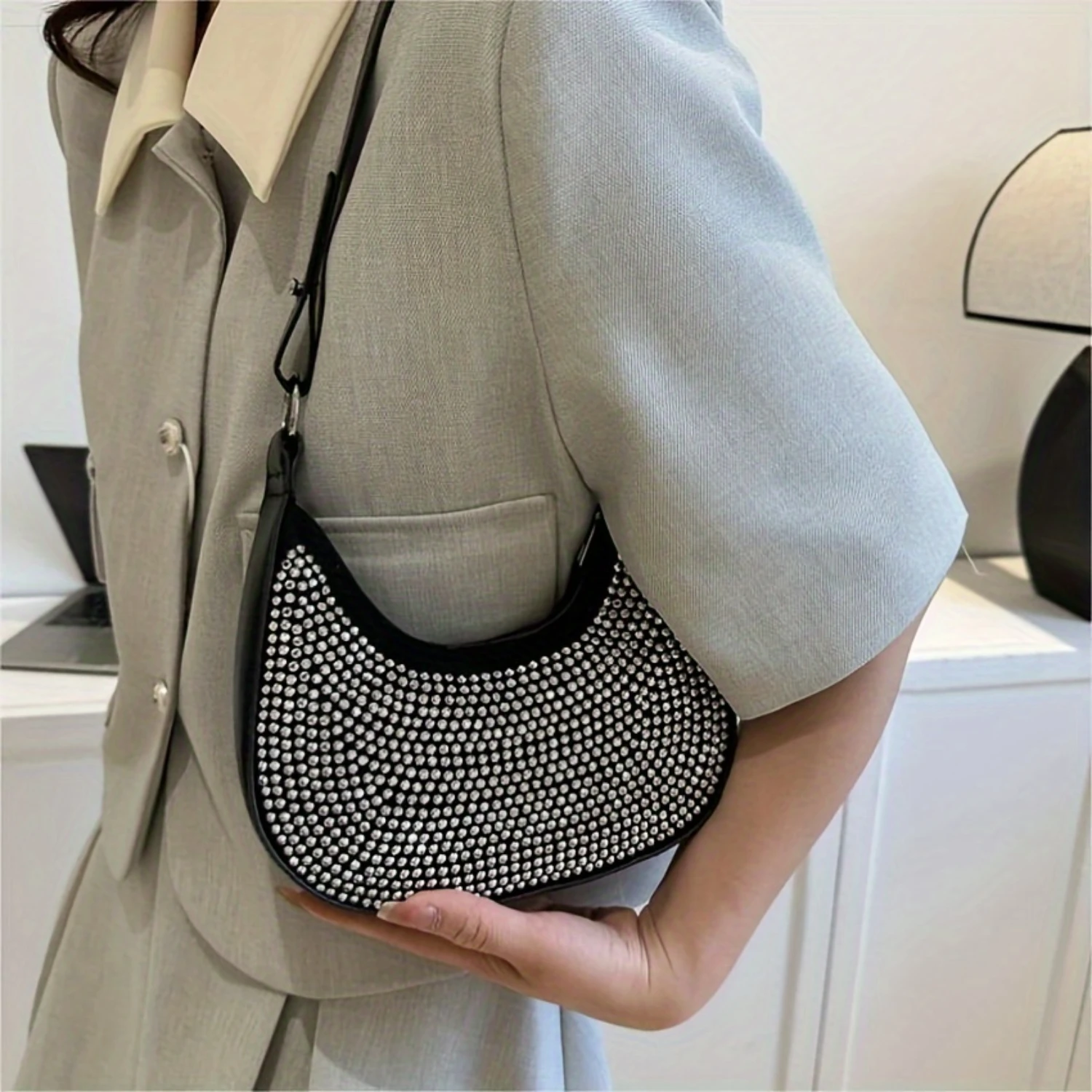 Мини-модная сумка через плечо модная сумка-хобо под мышками женская повседневная