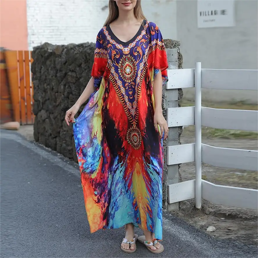 

Накидки для купальников, женская одежда 2022, быстросохнущая ткань, принт с завязкой, свободная одежда для берега, защиты от солнца, праздничн...