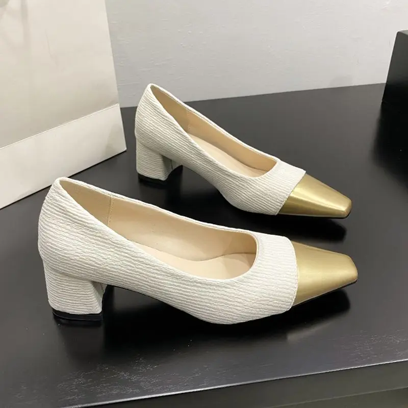 Изящные туфли на высоком массивном каблуке French Yip Sle маленькие крутые женские 2024