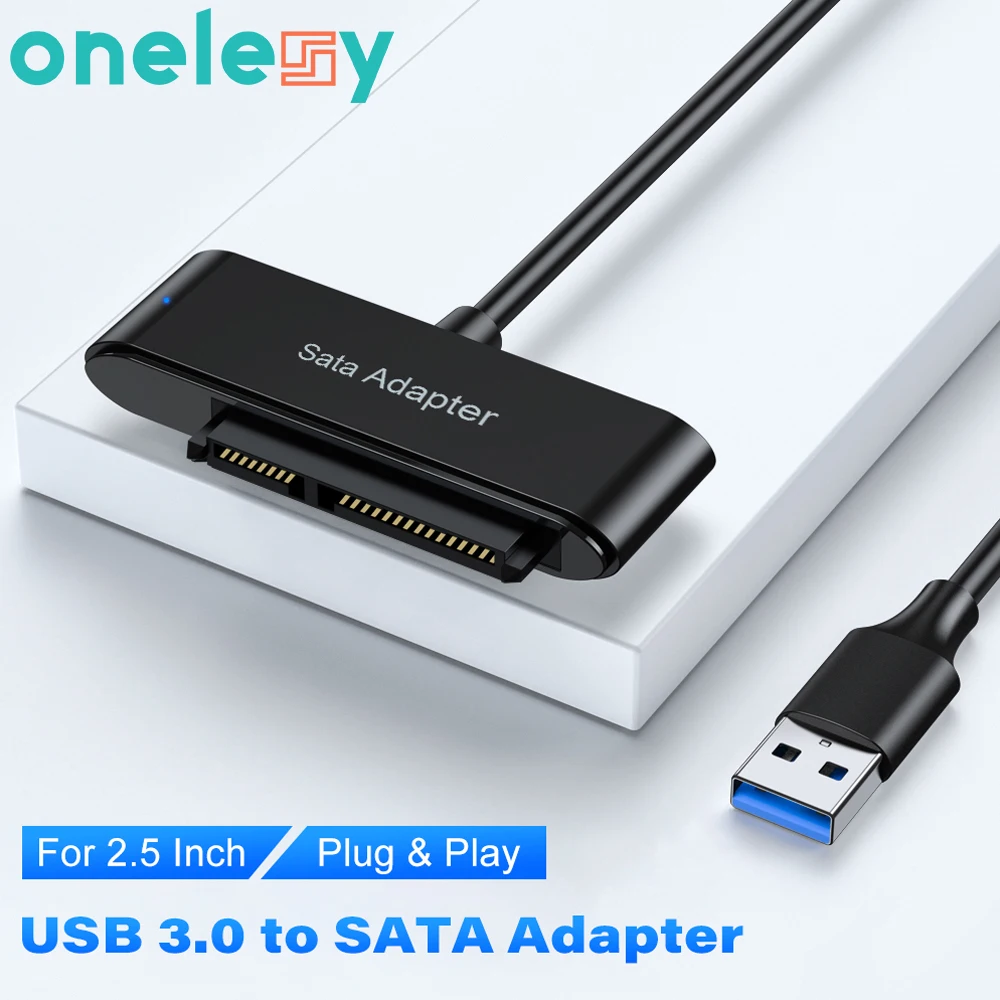 Onelesy USB 3.0 إلى SATA محول التوصيل والتشغيل لمحول 2.5 بوصة HDD / SSD SATA محول UASP عالي السرعة لنقل البيانات SATA إلى USB