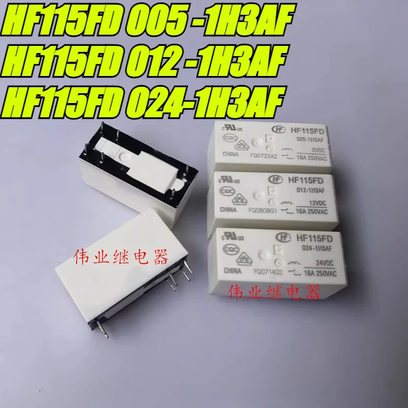 (Совершенно новый оригинал) 1 шт./лот 100% оригинальное реле: HF115FD 005 012 024-1H3AF 5 В 12 24 6