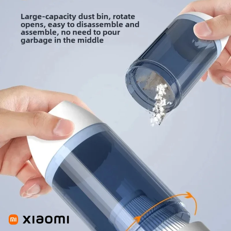 Фото Портативный беспроводной пылесос Xiaomi, робот-пылесос, ручной автомобильный мощный пылесос, настольный бытовой беспроводной пылесос, ручной MIJIA №5