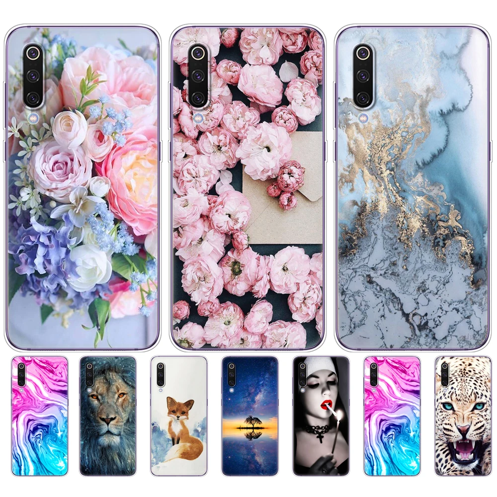 case for xiaomi mi 9 case cover Cartoon Silicone Soft TPU Cover For xiaomi Mi9 xiaomi 9 SE Case Phone Shell bumpers etui animal