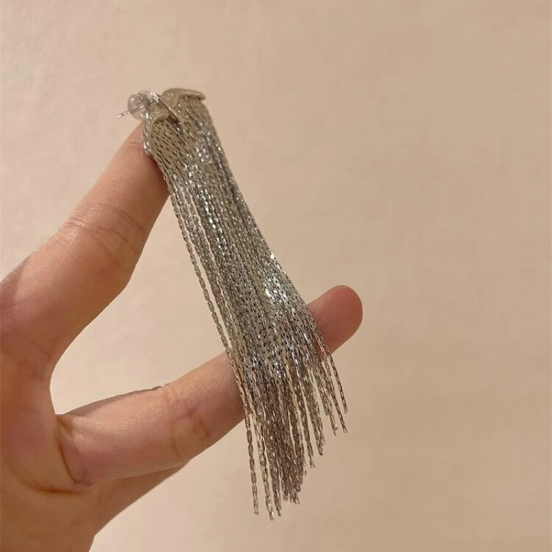 Роскошные серьги-кисточки из металлического сплава эффектные висячие серьги в
