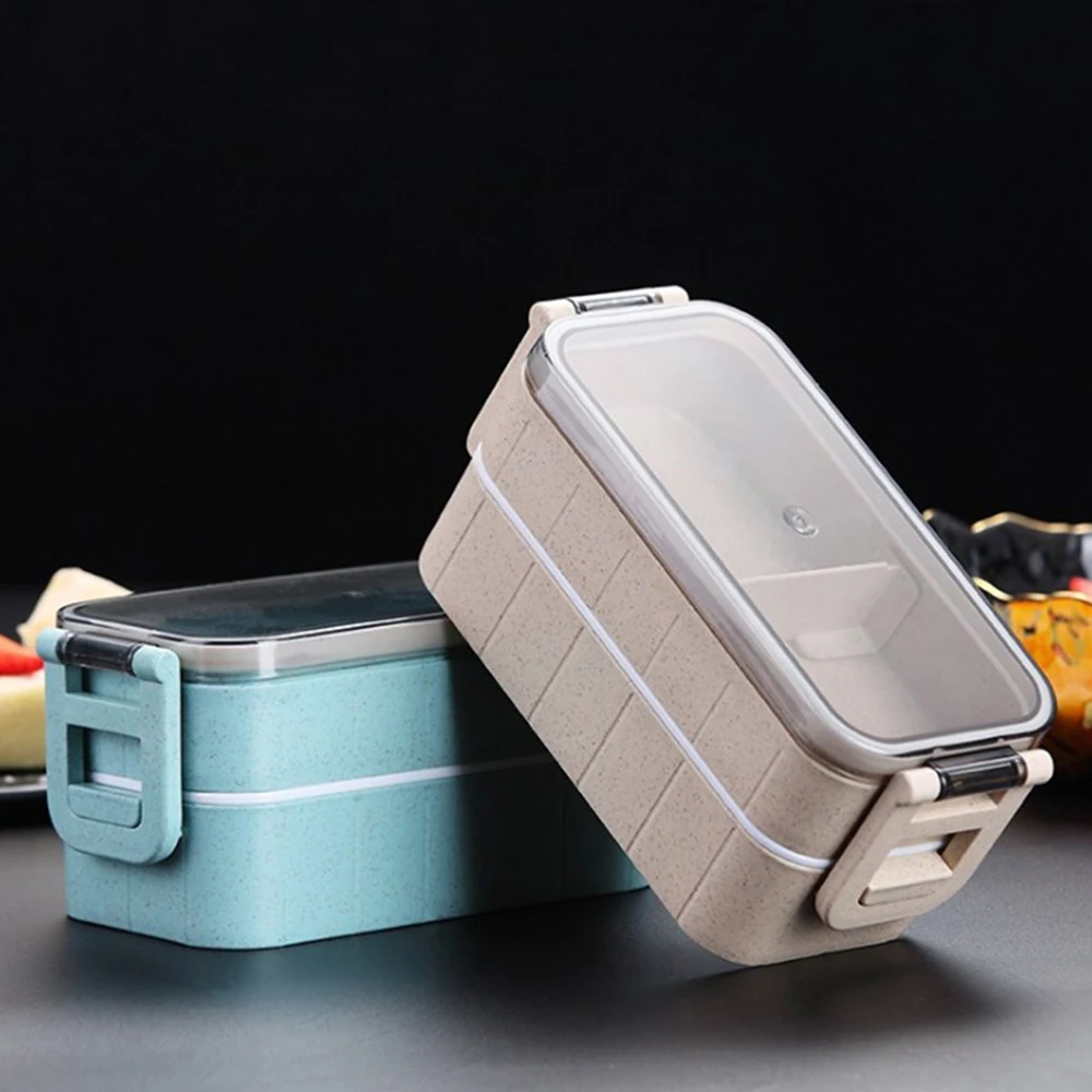 

Lunch Box Wheat Straw Bento Boxes Microwave Dinnerware Food Storage Container Food box