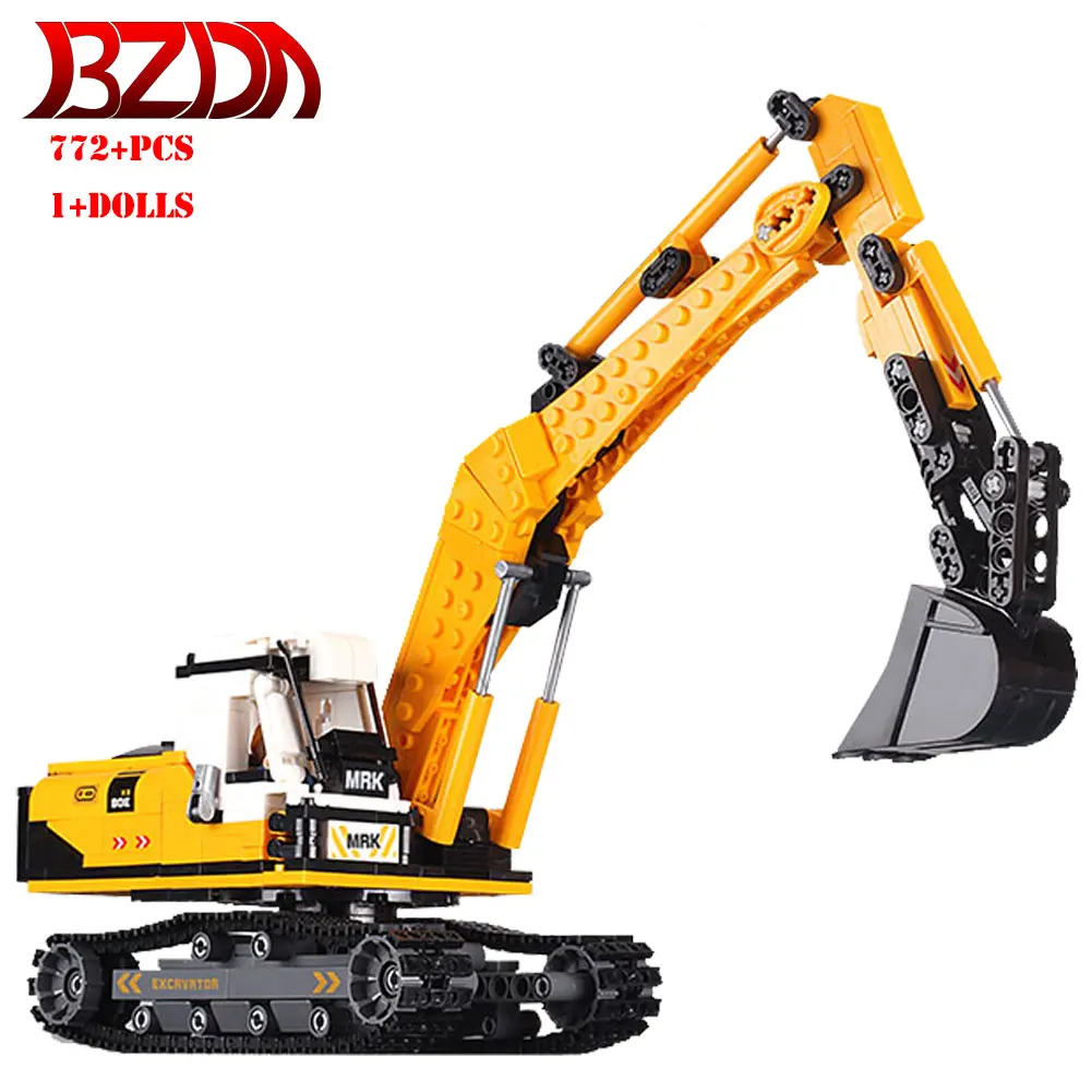 

Xingbao moc Bricks City Truck Crane Engineering Car Building Blocks Excavator Trailer Vehicles Construction Sets Boy Child Toy