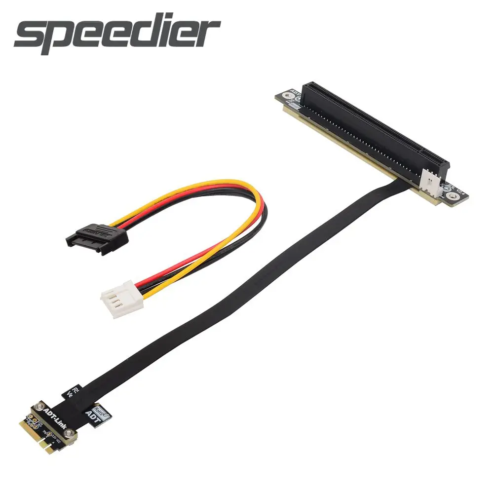 

ADT-Link M.2 WiFi Key A+E to PCIe x16 Riser Cable Male-to-Female Gen3 M2 WIFI A/E Key Adapter Motherboard Vertical GPU Expansion