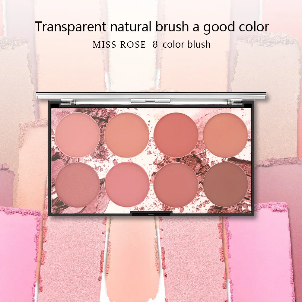

Eight-color Blush Plate Matte Long-lasting Sunburn Natural Nude Makeup Skin Color Portable Blush Rouge Plate Face Blusher Beauty