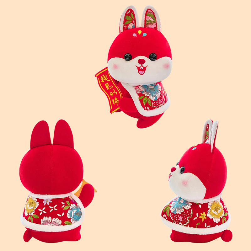 

2023 Chinese Zodiac Fortuna Rabbit New Year Rabbit Home Decor Stuffed Toy Creative New Year Special Gift For Kids