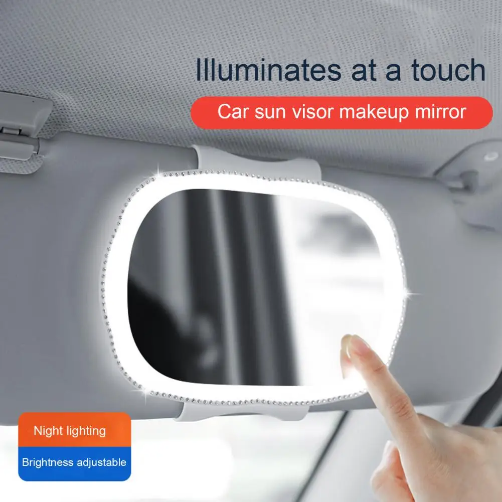 

Car Sun Visor Mirror Useful High Clarity Firm Fixing Automobile Interior LED Rear View Mirror Car Accessories