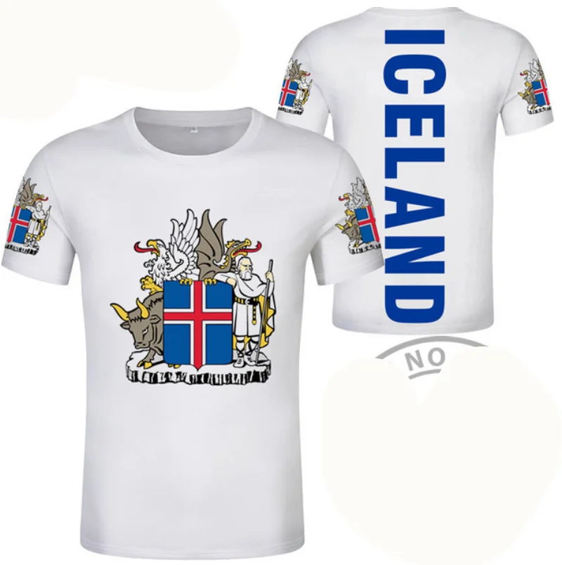 

ICELAND T Shirt Diy Free Custom Name Number Isl t-shirt Nation Flag Is Icelandair Icelandic Country College Print Photo Clothing