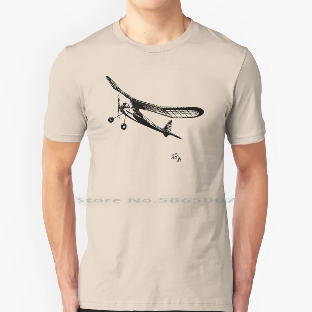 

Free Flight ( V2 ) T Shirt 100% Cotton Vintage Aeromodeller Balsa Remote Control Plans Built Pilot Flying Airplane Big Size 6xl