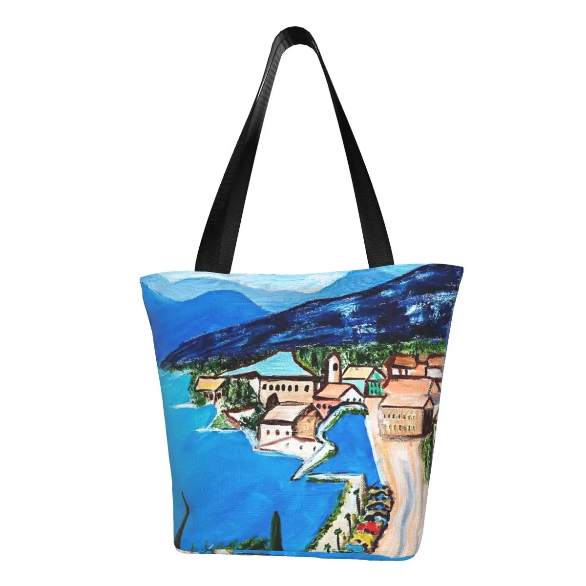 Lake Garda, Italy Shopping Bag Aesthetic Cloth Outdoor Handbag Female Fashion Bags