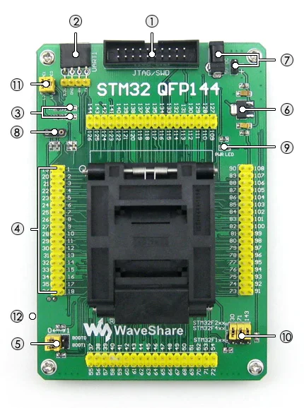 

STM32-QFP144 Programmer Adapter MCU Testing Socket
