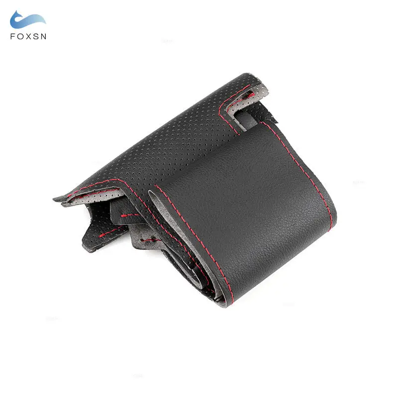 

Перфорированная кожаная накладка на руль из микрофибры с ручной оплеткой для Toyota Fortuner 2016 2017 2018 2019 Hilux 2015-2019