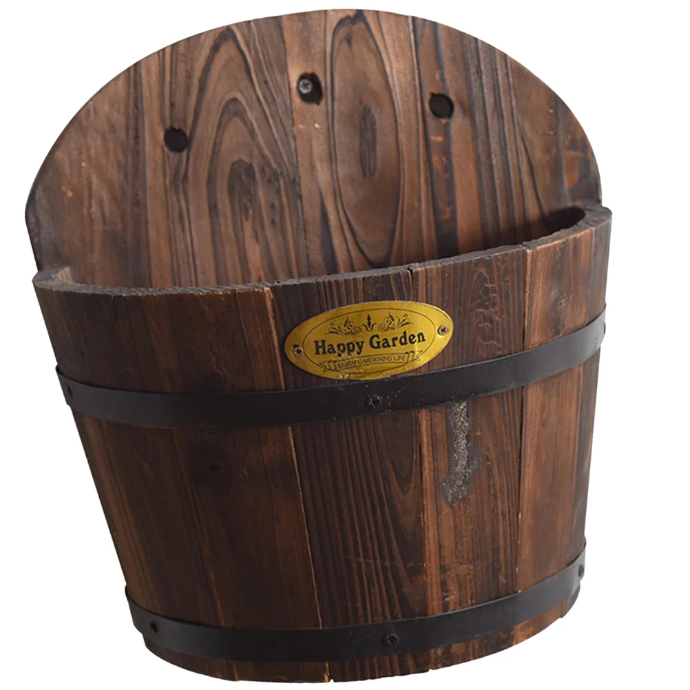 

Planter Hanging Wall Flower Planters Woodenflowerpot Container Pot Bucket Garden Gardeningsucculent Bed Raised Balcony Wood