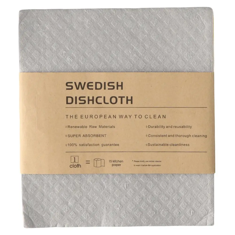 

10Pcs Reusable Cellulose Sponge Cloth Colorful Square Ultra Absorbent Dish Towels Durable Swedish Dishcloths Kitchen