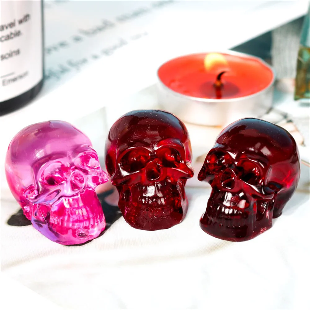 

Mini Skeleton Skull Silicone Mold Clay Crafts DIY Pendant Bracelet Necklace Key Chain Making Crystal Epoxy Resin Casting Mould