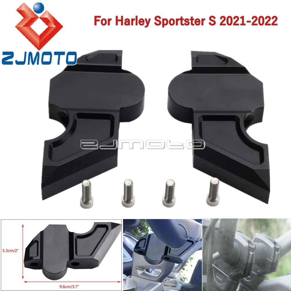

1 Pair Motorcycle Accessories Handlebar Riser Bar Clamp Mount Kit For Harley Sportster S 2021-2022 Aluminum Handle Bar Riser